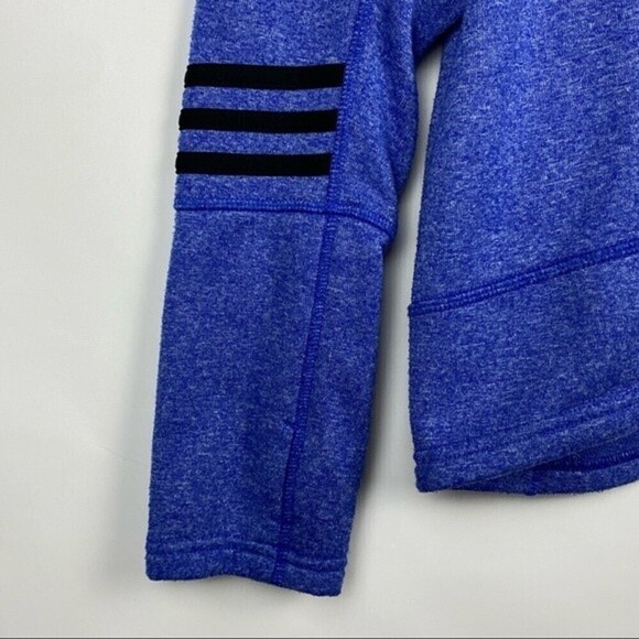 Adidas Running Sweater Womens Large Blue Hooded Sweatshirt Ladies Casual - Picture 7 of 12